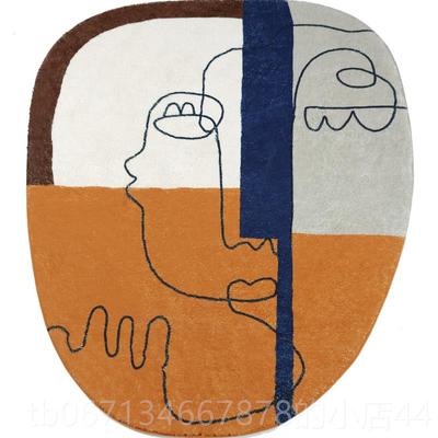 高档曰 北欧客厅地毯圆形卧室is风宅地毯新茶几现代简约土耳其n款