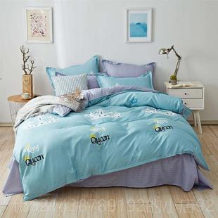 高档简约时8尚单人三件1套件套网红被套四床单四件套.5m1.m床床上