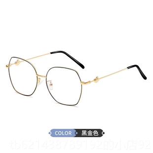 高档防辐射近视眼镜女配有神度数红网眼睛韩版抗潮大框蓝光平光素