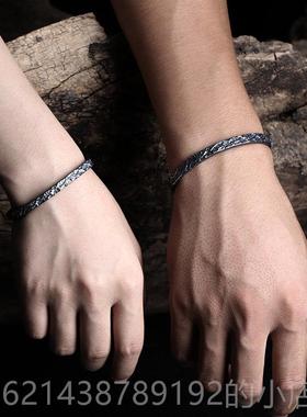 高档黑采购产品“色战士”9人25纯银手炼的男人，覆古时尚的手炼