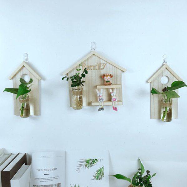 墙壁饰挂件绿萝吊瓶创意房间客厅墙面装饰挂墙上墙面水培花瓶悬挂