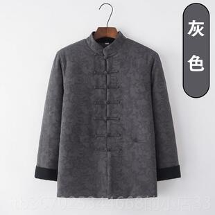 正品胖棉子专可属大码冬季丝棉肥加厚加水洗袄唐装男棉衣休闲夹棉