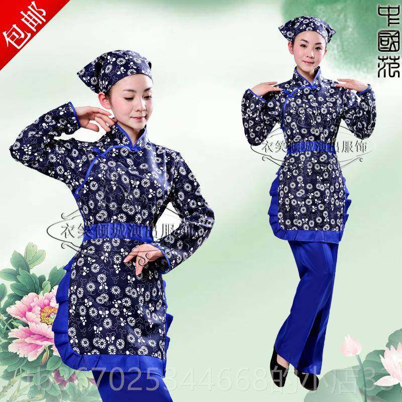 正品阿嫂子戏剧铁梅村姑表演战服抗装农村女民兵团李庆奶奶小品采