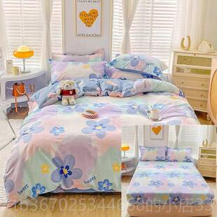 全棉套件双加件大1.8m床罩 席梦纯思1.5米四套 正品 棉单人人床笠款