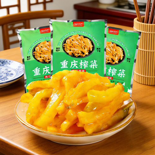 重庆榨菜丝50g腌制菜榨菜萝卜清淡开味下饭菜腌菜配粥咸菜小包装