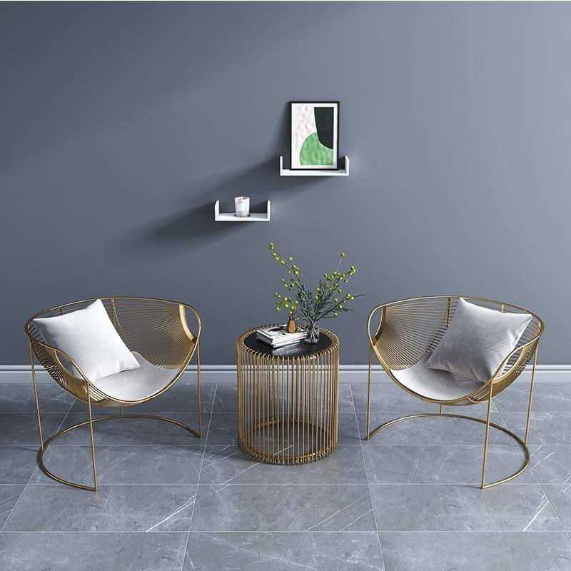 网红家用咖啡小圆桌茶几椅子组合阳台桌椅三件套简约庭院休闲桌子