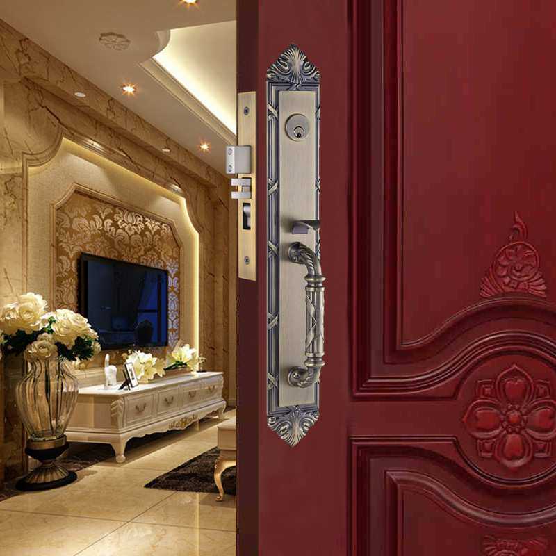 农村大门锌合金欧式别墅大门锁门把手木门仿古铜双开门全铜锁芯,3C数码配件,摄像机配件,淘宝优惠券,粉丝福利购,淘宝优惠卷