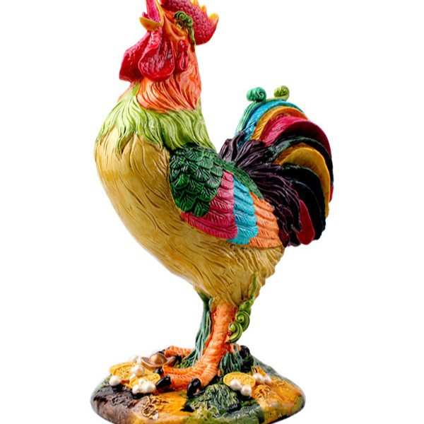 陶瓷金鸡公鸡摆件大小号陶瓷公鸡小摆件元宝鸡饰品