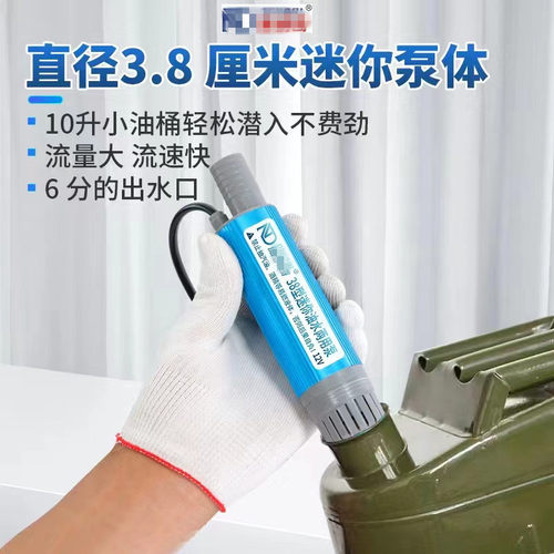 抽油泵电动小型12v24v220v水泵柴油泵油抽子抽油神器加油泵38型
