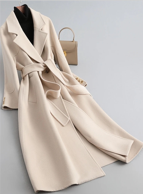 【送腰带】【送毛领】【加棉里布】2025春秋新款气质长袖风衣3898