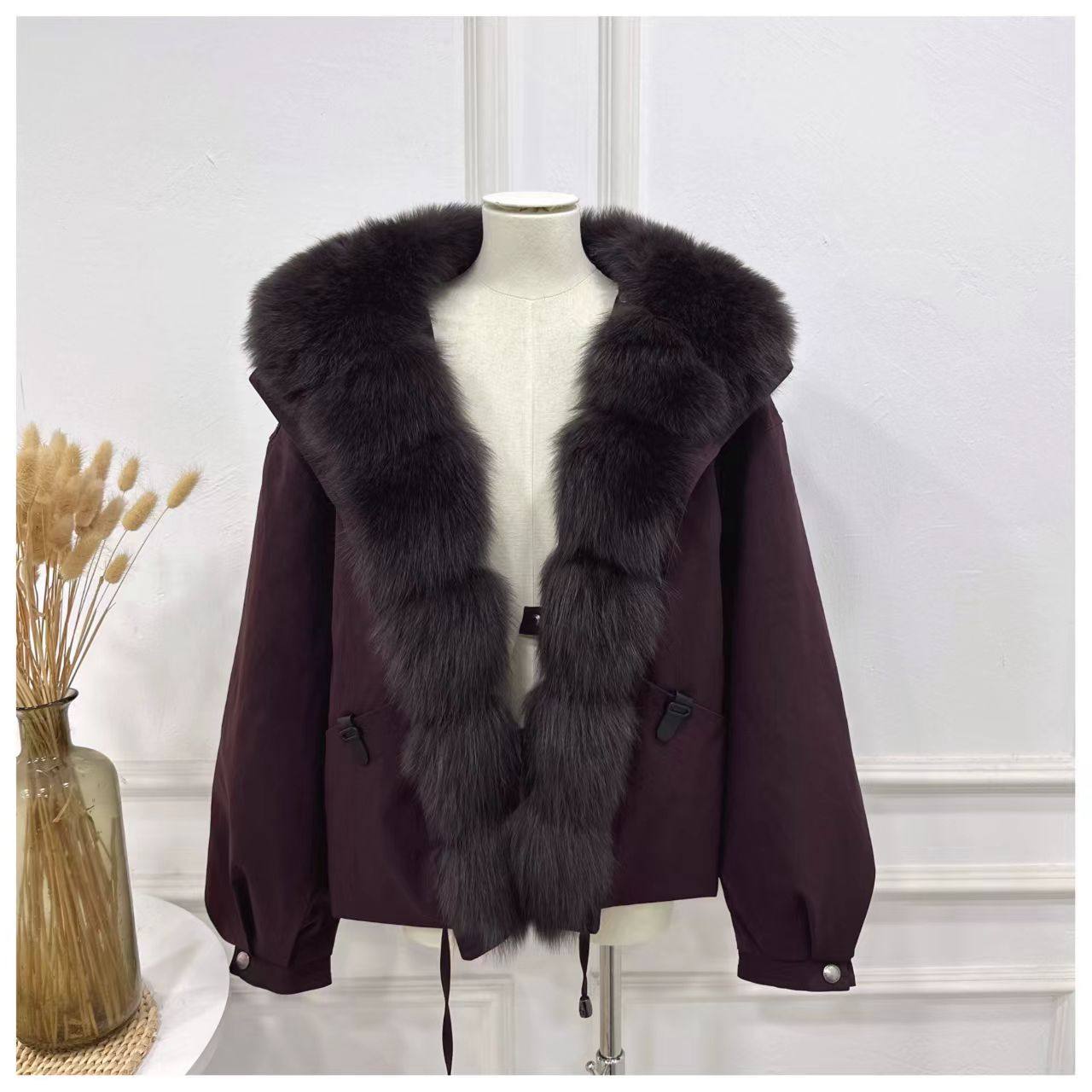 修身收腰气质长袖大码外套