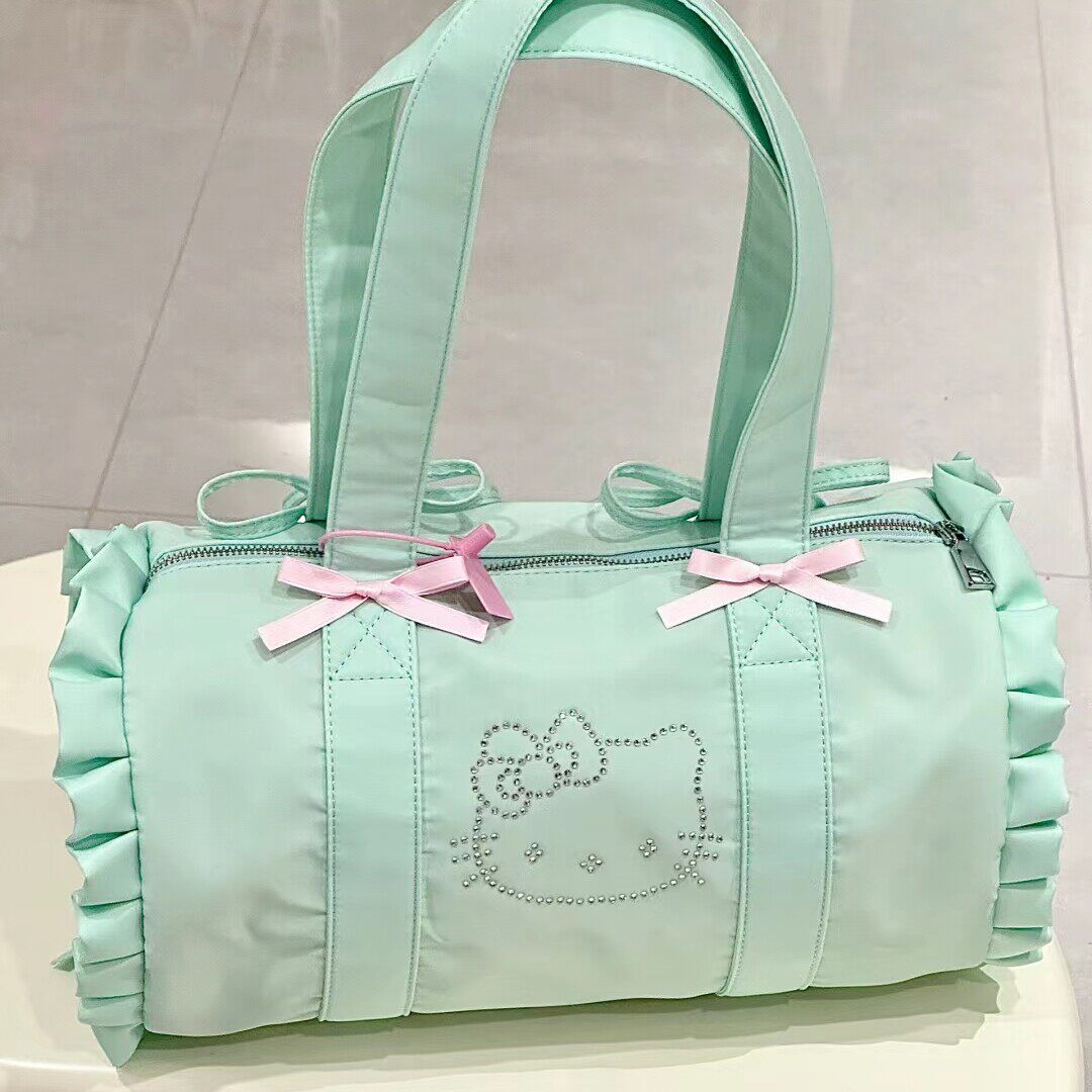 可爱kitty包女生新款单肩手提包大容量夏天通勤旅游包运动包小众