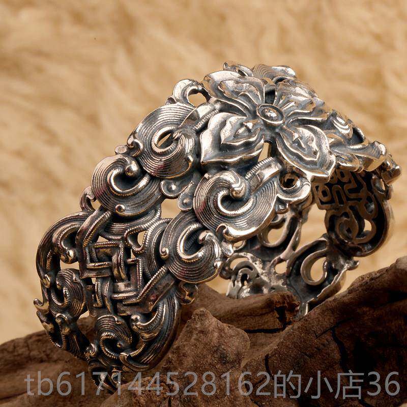 正品银手镯手工银个性镯子族风男女款情人节礼物送蒙女友送妈纯妈