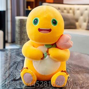 正品正版小奶龙玩偶礼恐龙公具仔抱枕女睡觉抱布娃娃生毛绒玩生日