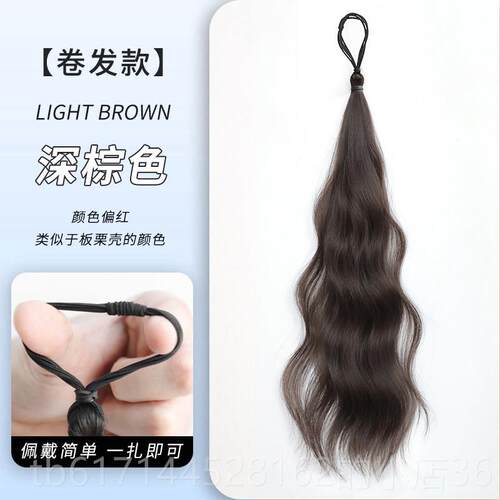 正品抓泡夹式网红灯笼麻泡辫子 假发女短款自然高尾花辫马彷真假