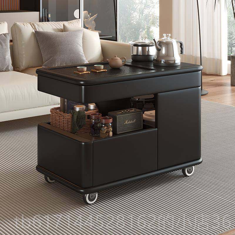 正品木沙发边实几小推车阳台茶水台岩板带泡茶用小茶桌客厅家茶收