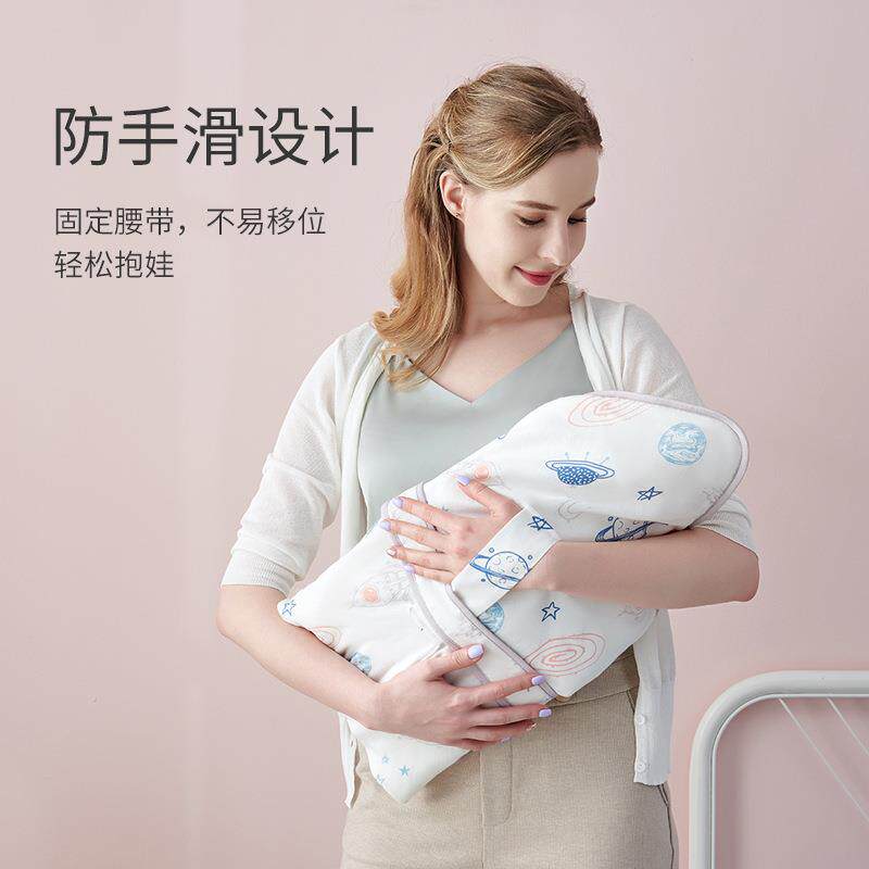 新生婴儿夏季薄款抱被控温纤维 可水洗防手滑舒适凉感亲肤抱被
