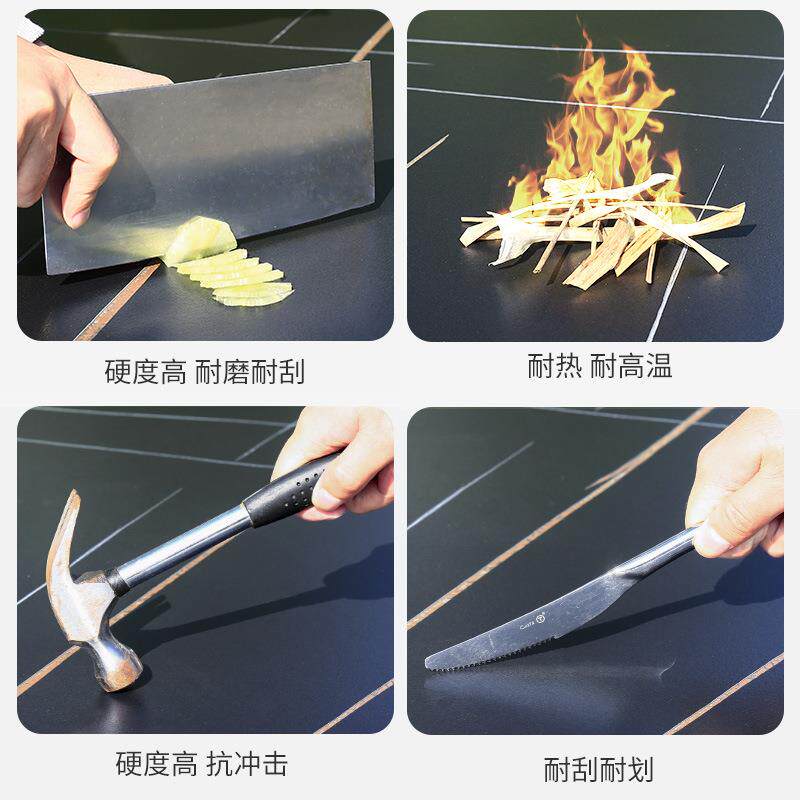 户外桌椅庭院露天阳台咖啡厅休闲藤编桌椅组合收纳省空间岩板防晒
