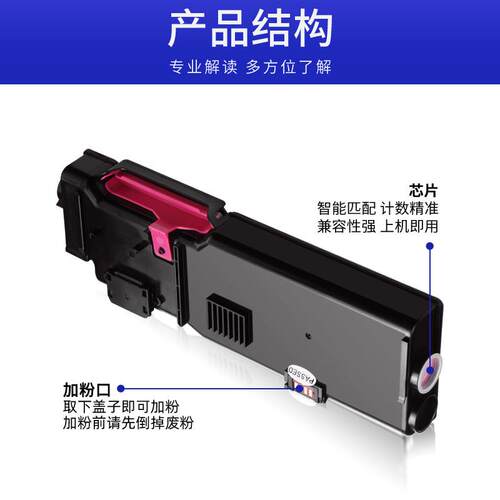 跨境适用Dell /戴尔S3840cdn粉盒S3845cdn墨盒CT202663/64/65/66
