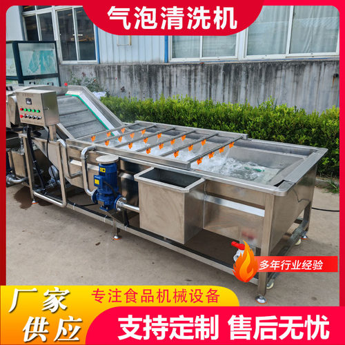 商用预制菜专用清洗机芸豆高压气泡清洗机豆角鼓泡翻浪清洗风干线