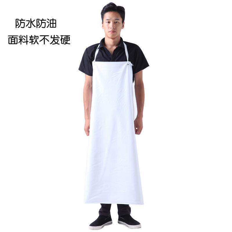 厨房简约pvc无袖耐磨牛筋软胶围兜皮防水围裙女工业劳保防油围腰