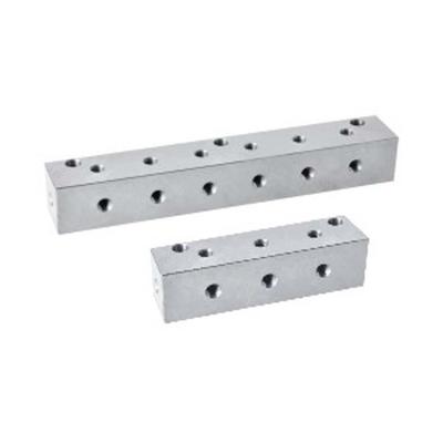 气压用连接块 L形 端面贯穿 间距指定型螺径选择型十字型端面无孔