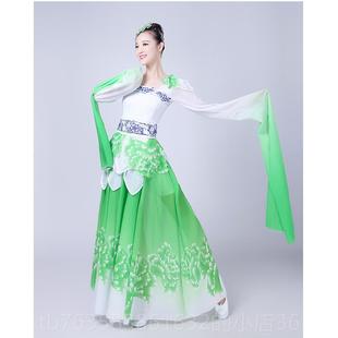 高档古典装 舞蹈服书简舞鸿演出服孔子采薇舞蹈服女表惊舞演服 水袖