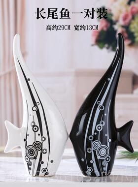 高档软装摆件艺术创意家居艺现代约陶瓷简玄关客厅电柜视柜酒工装