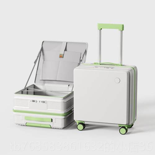 高档前开口深侧开盖小仓型轻便可登旅机行李箱新款女拉杆行箱男密