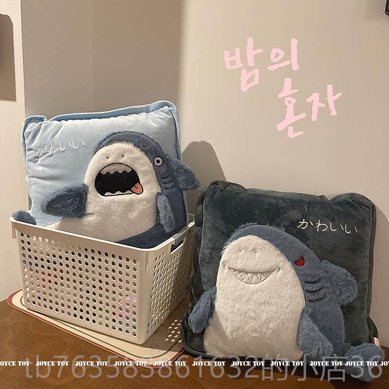高档抱枕被两用办公室子午睡小枕车载毯子车用折叠冬季头鲨鱼202