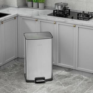 GAOK脚踏式不锈钢家用垃圾桶带盖厨房大号卧室客厅脚踩7758H