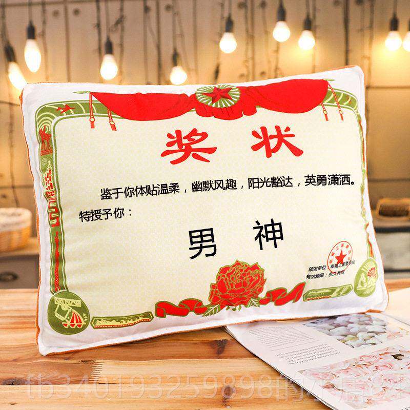 新款教师节定制奖抱枕头被子公婆七夕节送女男朋友浪漫的生状日礼