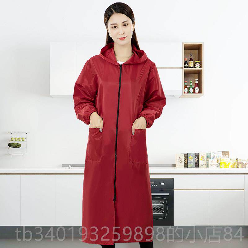 新款罩衣人防水防大工作服长款加绒加厚外套上男厨房做饭脏防油衣