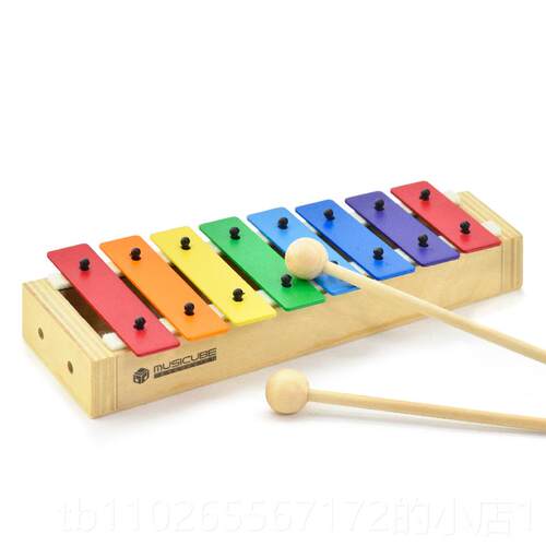 新款八音敲琴童手击敲琴木琴宝宝玩具奥夫打乐器益儿尔智早教音乐