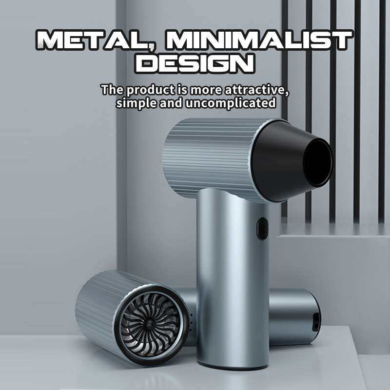 中性英文X7暴力风扇涡轮户外可手持金属风扇无刷高速增压吹风机