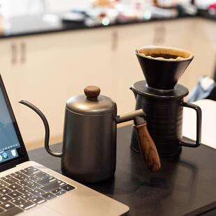 I9EK烨咖啡 白昼黑夜 手冲咖啡壶套装陶瓷过滤杯分享壶手摇磨豆机