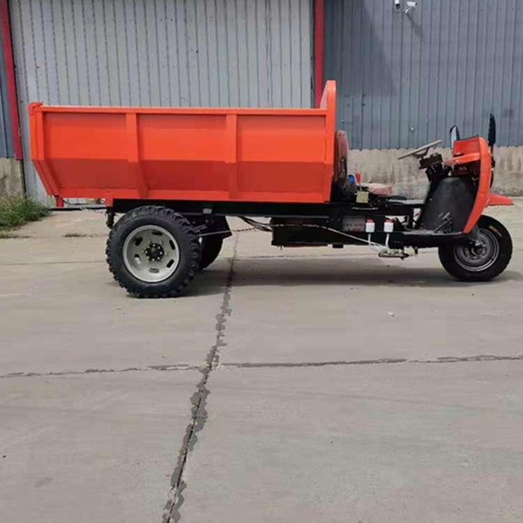 建筑工地拉沙拉土专用车 小型电动自卸翻斗车 养殖场转移运输三马