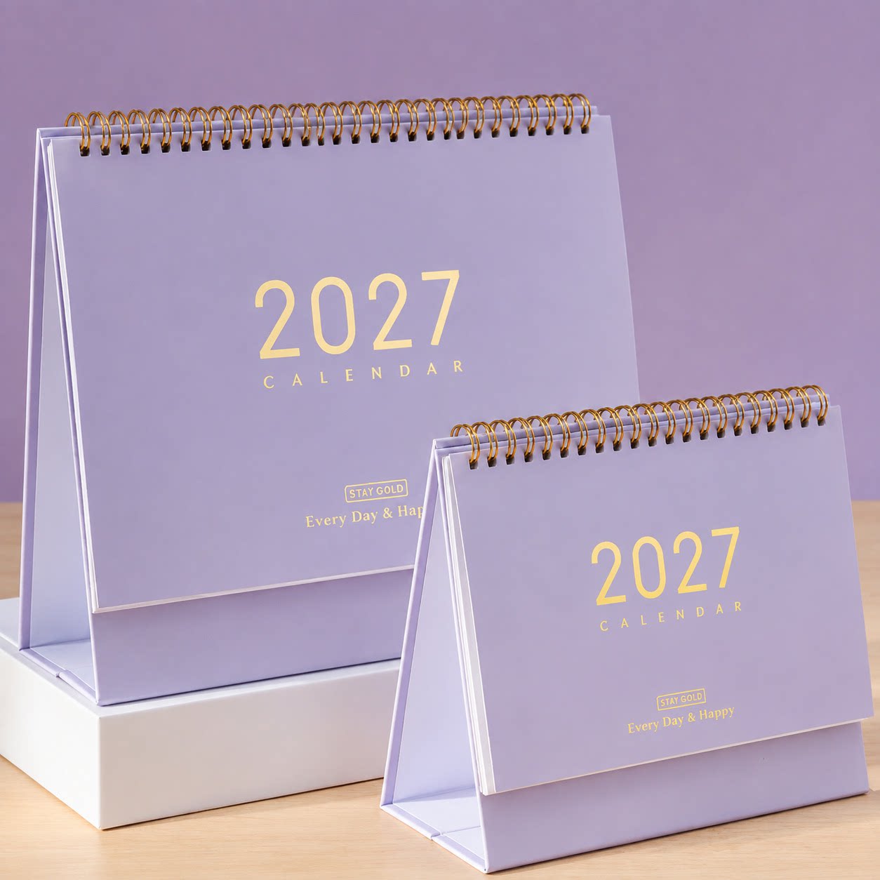 2027年新款台历定制企业公司LOGO办公广告日历挂历印刷订做台历