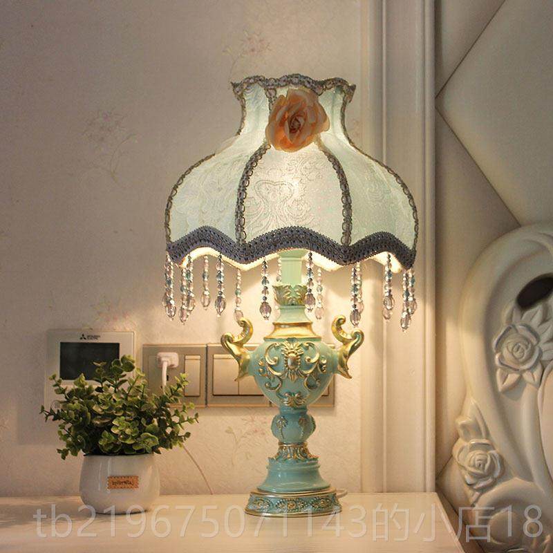 高档欧台灯卧室家床头可调节亮度电式用插轻奢亮超亮结婚陪嫁床头