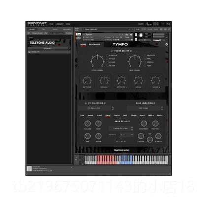 高档鼓组节拍o音序器Teletone Audio Ty音mp打乐击节奏制作kontak