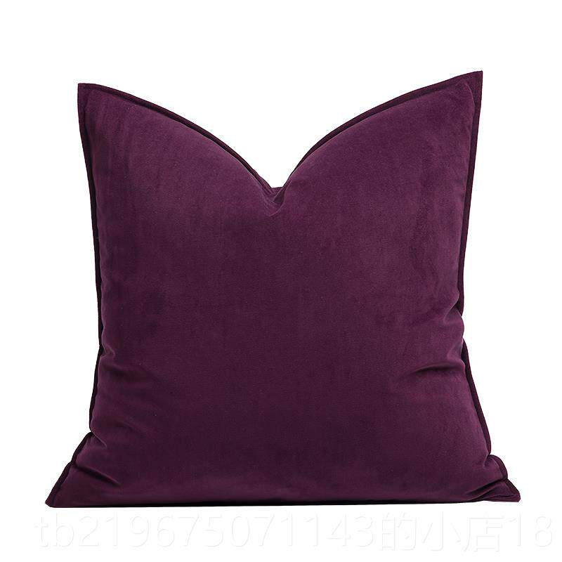 高档新款北欧纯色绒布枕靠枕简约现沙靠垫床上代抱靠背垫方枕发套