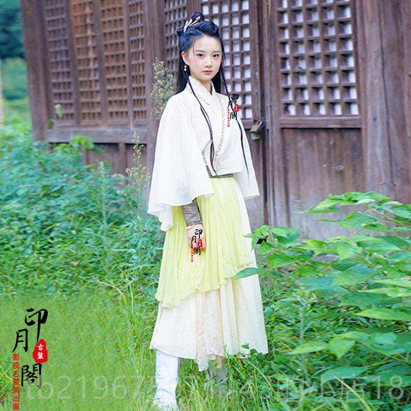 高档影视新款传金庸女武侠射英雄温美玲雕黄蓉同款汉服女侠剑客演