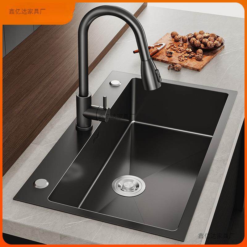 厨房不锈钢大单槽手工加厚黑纳米水槽抗菌不沾油冷热水洗菜池一套,模玩/动漫/周边/娃圈三坑/桌游,模型制作工具/辅料耗材,淘宝优惠券,粉丝福利购,淘宝优惠卷