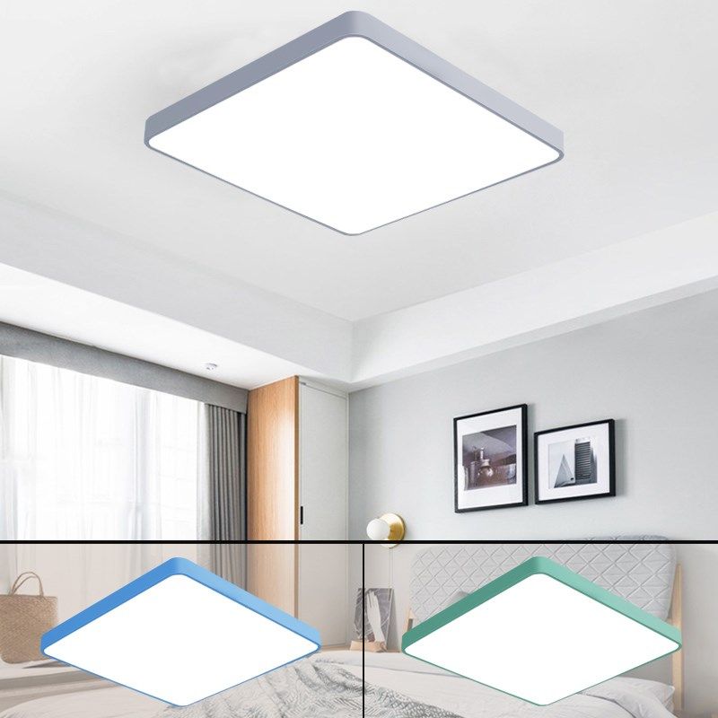 超薄led吸顶灯方形卧室灯超亮客厅灯阳台灯具简约智能餐厅灯
