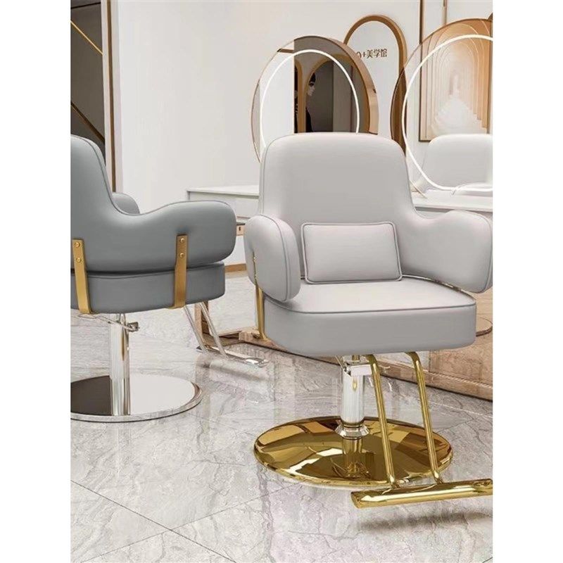 网红理发店椅子美发专用剪发椅升降可旋转可放倒凳子高档烫染椅子