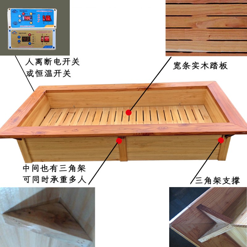 实木取暖火大号家用方能长节形电火箱怀化烤火箱电火盆烤火炉器桶