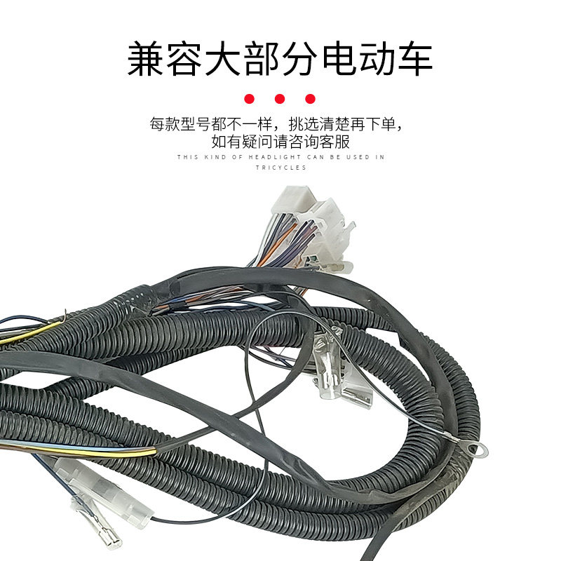 电动三轮车配件整车线路水电瓶有刷刷线全车线总成大无全车线总成