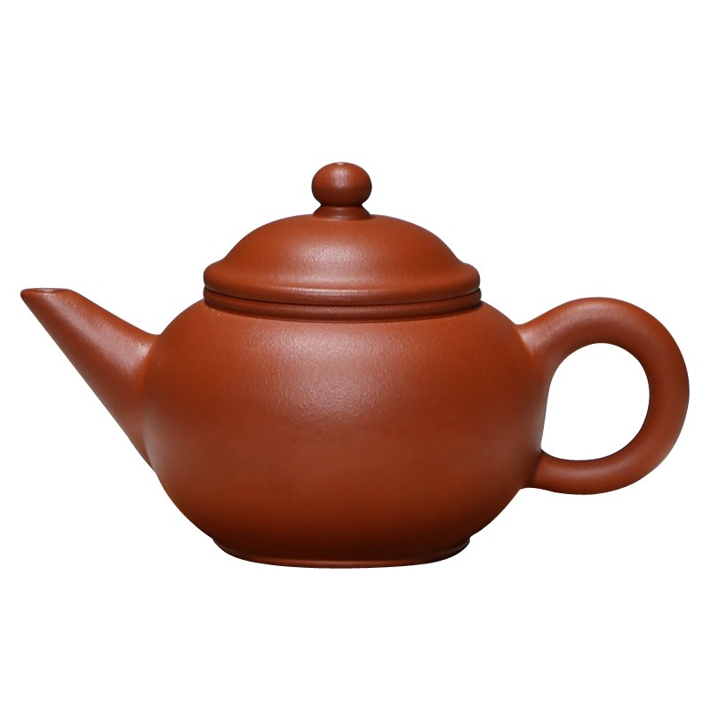 宜兴紫砂壶回流老壶纯手工壶泡茶壶一厂小红泥130CC孟臣水平壶