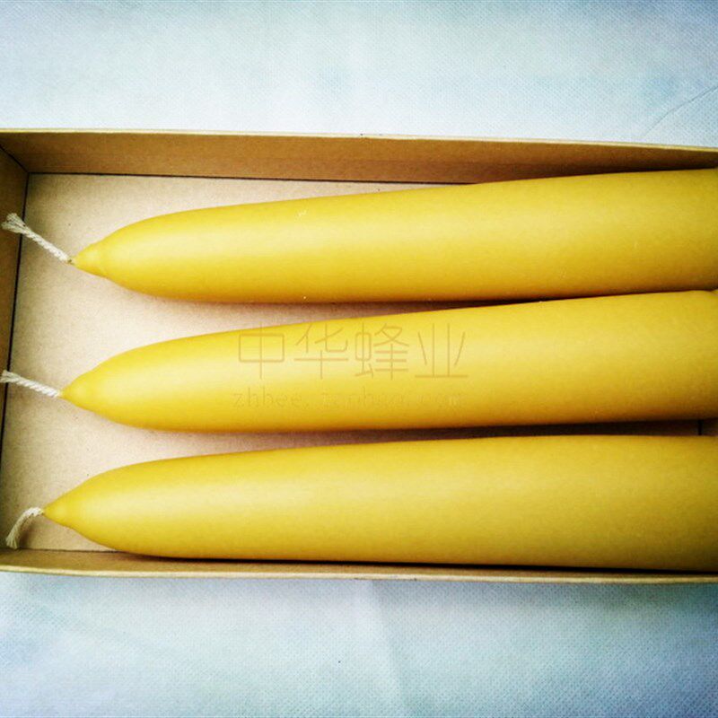 天然蜂蜡大蜡烛 纯手工蜜蜡圆柱 创意餐桌教堂祈祷烛台香薰华德福
