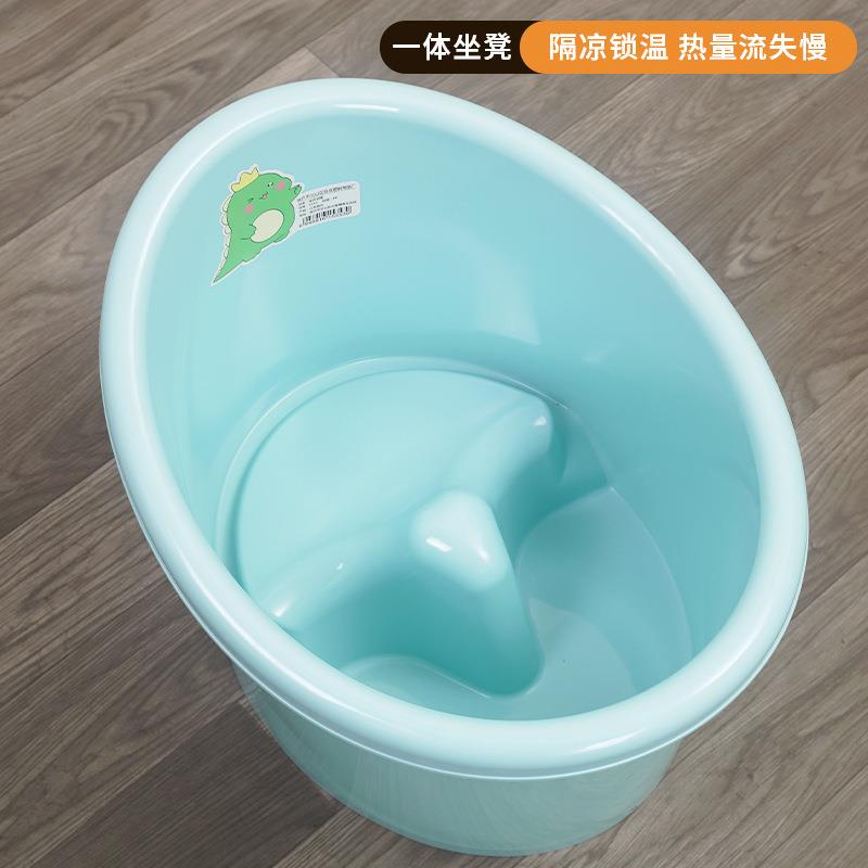 婴儿洗澡盆儿童泡澡桶宝宝洗澡沐浴桶可坐家用加厚大号浴盆高坐凳
